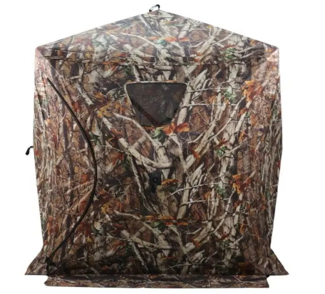 Camouflage 270 Degree See Through Visible Folding Tent 2-3 People Shooting Hide Ground Hunting Blinds