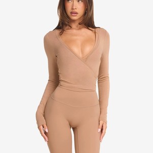 YanRuo – Ensemble de danse polyvalent pour <span class=keywords><strong>femme</strong></span> : soutien-gorge de ballet respirant à peau légère <span class=keywords><strong>et</strong></span> pantalon à séchage rapide - Product Image 2