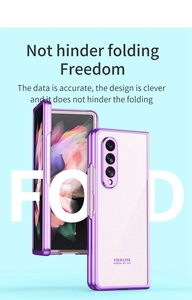 <span class=keywords><strong>Coque</strong></span> de téléphone Samsung en placage Transparent, étui rigide pour Galaxy Z pliable 3 5G - Product Image 5