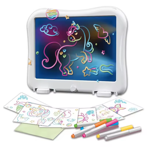 Papan lukis bercahaya multifungsi, papan nyala pendidikan anak-anak untuk gambar ajaib dikemas dalam kotak mainan 2025 - Product Image 1