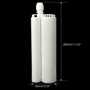 Seringue de distribution en plastique vide pour colle époxy bi-composant, rapport 3:1, à double <span class=keywords><strong>cartouche</strong></span>, avec piston - Product Image 5