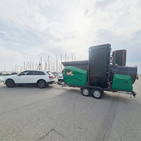 Cribleur de compost motorisé commercial grande capacité, crible rotatif mobile pour compost et engrais 380V à vendre