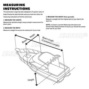 Fundas Impermeables para Moto Acuática 600D/420D/210T, Cubierta para Lancha Motora, Resistente al Polvo y a los Rayos UV, 380x260cm 360x250cm 420x300cm Universal - Product Image 6
