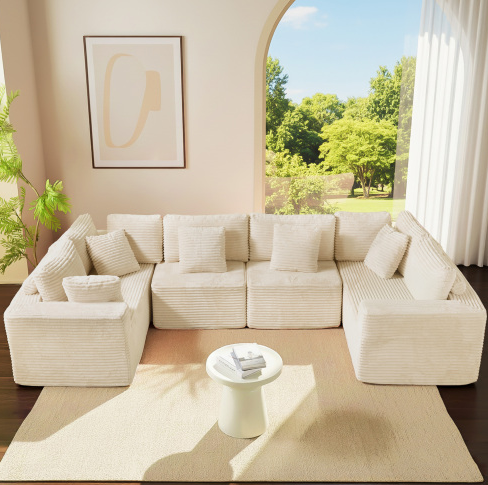 Beige + Poliéster + 6 Asientos + Poliéster