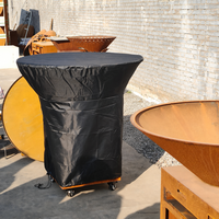 Barbecue Grill en Acier Corten, Poêle à Bois, Barbecue Extérieur, Brasero Extérieur