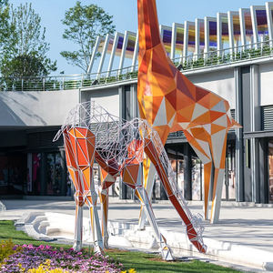 Große Outdoor Edelstahl Erdnuss Skulptur Garten Themenpark Metall Kunst Statue Beeindruckende Statuen für Park Dekor - Product Image 4