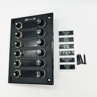 Panneau de commutation à bascule SPST 3/6 voies DC12V ON-OFF avec porte-fusible, tableau de commande de circuit pour camion, moto, bateau, camping-car