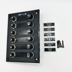 Panel de interruptores de palanca SPST de 3/6 vías DC12V ON-OFF con portafusibles, tablero de control de circuito <span class=keywords><strong>para</strong></span> camión, motocicleta, barco, RV - Product Image 5