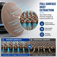 Disques de ponçage en maille à crochets et boucles de 6 pouces, grains 80, 120, 180, 240, 320, 400 pour peinture et mastic