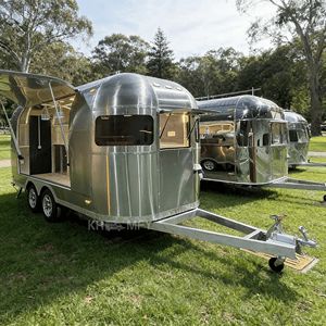 Remolque de Comida de Acero Inoxidable, Carrito Móvil de Helados, Panadería Ambulante, Restaurante Totalmente Equipado, Resistente a la Corrosión, para Snacks y Dulces - Product Image 4