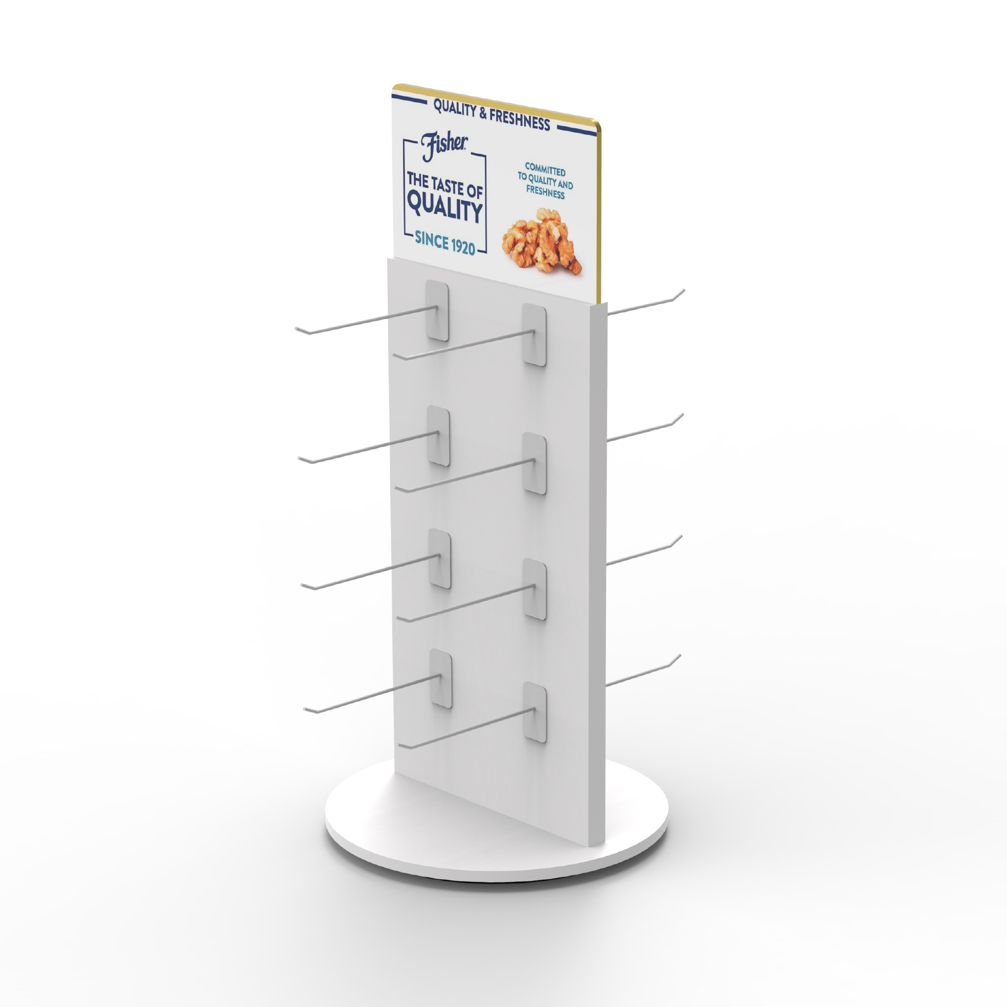Mall Supermarket Snack Bread Double Sided Metal Display Stand with Hook Floor — view 3