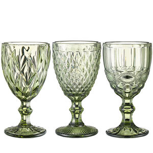 แก้วน้ำ/ไวน์/น้ำผลไม้ วินเทจ สีสันตามสั่ง ยอดนิยม ขนาด 240 มล./330 มล. สำหรับเปิดเทอม ทำจากแก้วบอโรซิลิเกต - Product Image 5