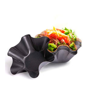 Non Stick Carbon Steel Fluted Tortilla Shell Pans Pan <strong>Cake</strong> Salad Bowl <strong>Makers</strong> Pan Baking Molds for Kitchen - Product Image 1