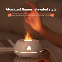 Diffuseur d'huiles essentielles à flamme de grande capacité, humidificateur à flamme, minuterie d'arrêt automatique, 2 modes de brume, aromathérapie pour la chambre à coucher