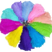 Plumes d'autruche naturelles en gros de 55-60 cm, plumes d'autruche teintées en vrac pour costumes de carnaval, décoration de centre de table de mariage