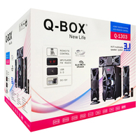 Sistema de Cine en Casa Electrónico Q-BOX Q-1303 3.1 con Bajos Potentes, Amplificador, Altavoz, Bafle, Caixa De Som