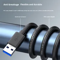 Kabel Data Tembaga Dua Arah USB 3.0 USB A Male ke USB A Male untuk Enclosure Hard Drive Mobile