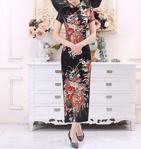 Vente en gros de la nouvelle robe Cheongsam vintage améliorée des fabricants pour femmes, <span class=keywords><strong>grande</strong></span> <span class=keywords><strong>taille</strong></span>, banquets quotidiens Empire Paisley - Product Image 4