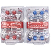 Joypads de jeu PC filaires USB Contrôleur d'accessoires colorés avec boîtier transparent Manettes de jeu