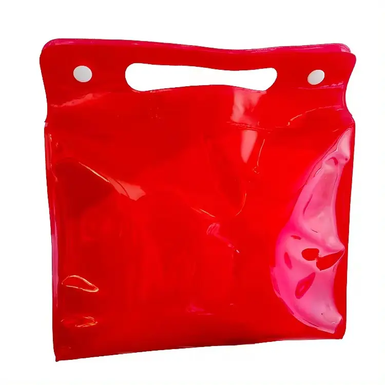 カスタマイズされたロゴ女性クリアハンドバッグ防水化粧ポーチ旅行トイレタリー透明PVC化粧品バッグ