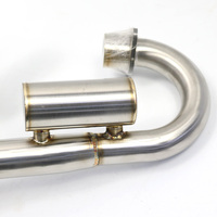 Système d'échappement complet double avec silencieux jumeaux et support + cache arrière pour moto tout-terrain Honda CRF230 CRF150 F