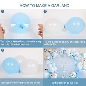 -مجموعة قوس من البالونات باللون الأزرق للأولاد مع لون فويل رباعي دي ومجموعة قوس من البالونات باللون الأبيض - Product Image 5