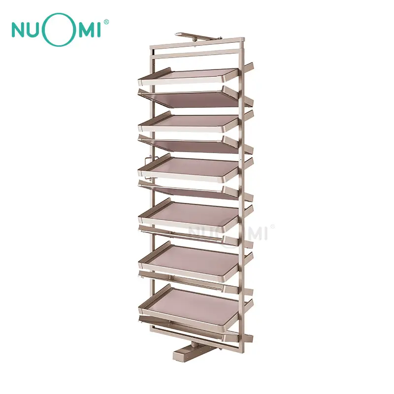 NUOMI – organisateur de rangement de la série violette, étagère à chaussures rotative dans la chambre à coucher