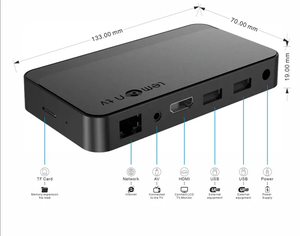 12.0 Android Quad Core <span class=keywords><strong>DDR3</strong></span> 2GB EMMC 16GB Quad Core TV Box 4K HD <span class=keywords><strong>Video</strong></span> Player voce Remote Lemon TV Set-top Box Allwinner H313 - Product Image 3
