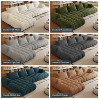 Canapé d'angle une place en tissu chenille, style crème, pour salons, toutes tailles, résistant à la saleté, subventionné par le gouvernement