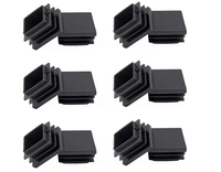 Capuchon d'extrémité carré en plastique LDPE 50x50 2x2 pouces pour tube en acier dans les raccords de tuyauterie