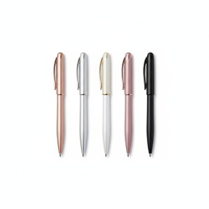 Stylo gel or rose, corps métallique fin, action rotative, 0,5 mm, logo personnalisé, cadeau promotionnel de papeterie - Product Image 6