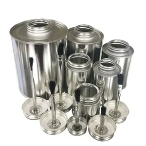 Electroplated tin metal cans for paint and glue with lids