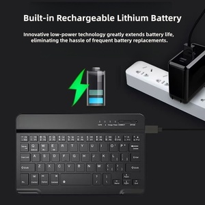 Nuevo Teclado Inalámbrico Plegable de 7 Pulgadas, Teclas Silenciosas con Interruptor de Tijera, Diseño Ergonómico, Batería de Litio Recargable - Product Image 3