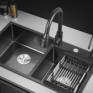 <span class=keywords><strong>Double</strong></span> bol <span class=keywords><strong>en</strong></span> acier inoxydable, fait sur mesure, lavage à la main, évier avec robinet, ferme - Product Image 4