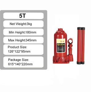 Гидравлический бутылочный домкрат Juhong для тяжелых условий эксплуатации, 5 тонн, для ремонта автомобилей - Product Image 2
