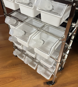 Klasik basit Modern 12-Drawer M1 Lab raf paslanmaz çelik fare sıçan laboratuvarlar için üreme kafesi nokta büyük <span class=keywords><strong>Pet</strong></span> kafesleri PP PC - Product Image 6