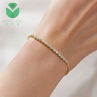 Bracelet tennis serti de diamants de laboratoire taille brillant ronds, or jaune 14K 18K, D VVS, certifié IGI, classique, luxueux, unisexe