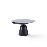 Table à manger extensible en pierre frittée, directement de l'usine, ronde, pour petit appartement
