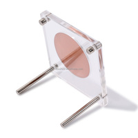 Support de présentation carré en acrylique transparent pour pièces de monnaie, à assembler par vis, support de pièce unique, cadre de présentation de médaille pour collection, personnalisable