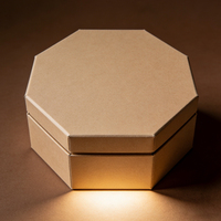 Boîtes cadeaux hexagonales vides en papier rigide de qualité supérieure avec logo imprimé sur mesure pour l'emballage de montres