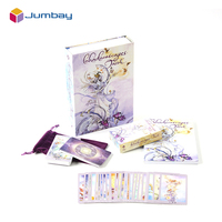 Cartes à jouer de tarot de dessin animé chinois, papier holographique personnalisé 78 jeux