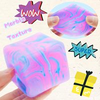 Mainan Squishy Kubus Penghilang Stres untuk Anak-Anak dan Dewasa - Bola Penghilang Stres Isi Gel Kepadatan Tinggi, Mainan Fidget Penenang untuk Kelas, Hadiah