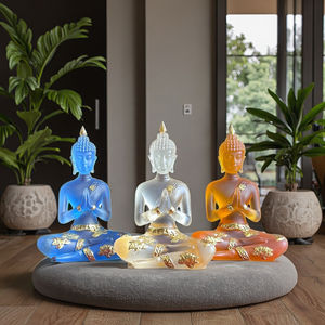 आधुनिक राल मूर्तिकला दक्षिण-पूर्व एशियाई बुद्धा प्रतिमा के लिए पारदर्शी रेसिन मूर्तियां - Product Image 6