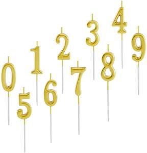 เทียนตัวเลขอาหรับทำมือแบบกำหนดเอง 0-9 สีแดง/เหลือง/เขียว/ชมพู/ม่วง/ส้ม สำหรับตกแต่งบ้านใน<span class=keywords><strong>วัน</strong></span>ฮาโลวีนและปีใหม่-<span class=keywords><strong>สั่ง</strong></span>ซื้อจำนวนมาก - Product Image 1