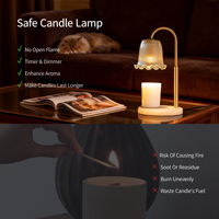 Lampe de table aromathérapeutique Aisilan Flower Ambient, lumière de bougie fondante