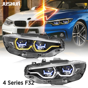 JUSHUN Conjunto de Faros Delanteros LED Mejorados para <span class=keywords><strong>BMW</strong></span> Serie 4 F32 M4 425 <span class=keywords><strong>I</strong></span> <span class=keywords><strong>430</strong></span> <span class=keywords><strong>I</strong></span> XDrive 2013-2020 DRL Amarillo y Blanco - Product Image 1
