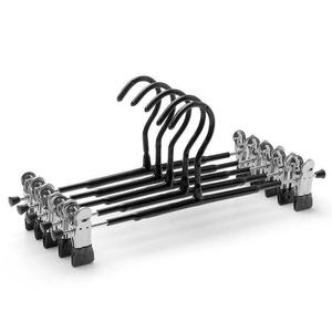 Percha telescópica metálica para pantalones con clips, blanca y negra, para almacenamiento de pantalones y faldas, para uso doméstico y en tiendas de ropa. - Product Image 5