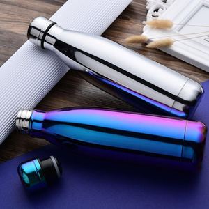 กระติกน้ำเก็บความร้อนทรงโค้ก ขนาด 17 ออนซ์ 500 มล. ดีไซน์ทันสมัยเคลือบสีไล่ระดับ ผลิตจากสแตนเลส 304 เกรดสำหรับสปอร์ต - Product Image 5
