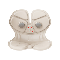 Fauteuil de massage à soutien lombaire en tissu premium avec tête de massage métallique visible et contrôle intelligent de la température pour le bien-être