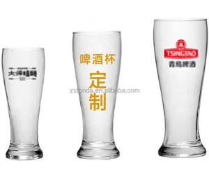 15 oz 12oz 10oz לוגו מותאם אישית כוס בירה זכוכית ספלי בירה גרמנית עם ידית למכירה
